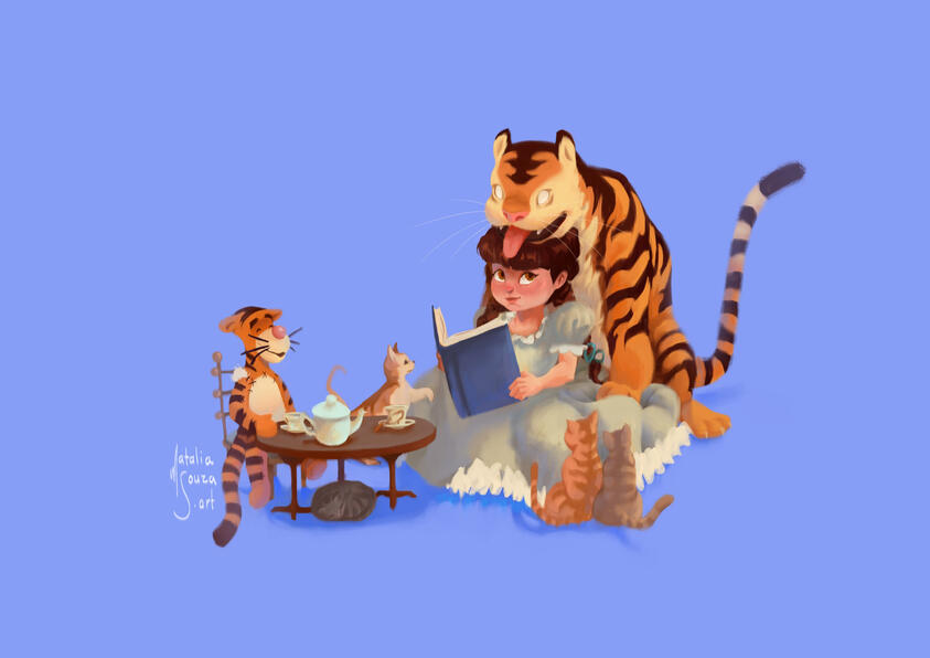 Cat&#39;s tea time